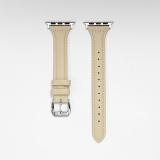 Apple Watch 皮質錶帶 11/10/SE/9-3代 40/41/42/44/45/46mm, 杏,38/40/41/42(S10/S11), 1個