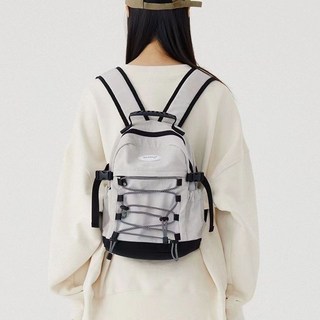 VAOPERx 小書包女運動徒步迷你雙肩包男登山旅行揹包潮輕便戶外潮流背包, 灰色