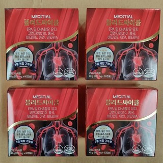 메디셜 블러드싸이클 블러디션 3중 배합 오메가3 혈압 혈액순환 콜레스테롤 개선, 4박스, 30회분