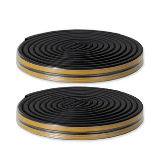 루모리 현관문 문틈 창문 틈새막이 문풍지 9 x 7.5mm 6M, 블랙, 2개