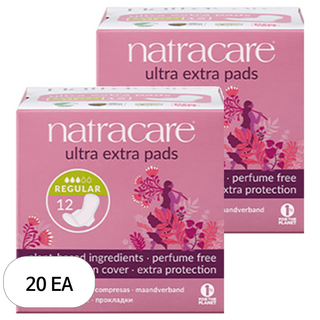 나트라케어 엑스트라 패드 생리대 날개형, 소형, 12개입, 20개