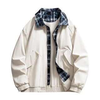 男士復古休閒棒球領夾克外套