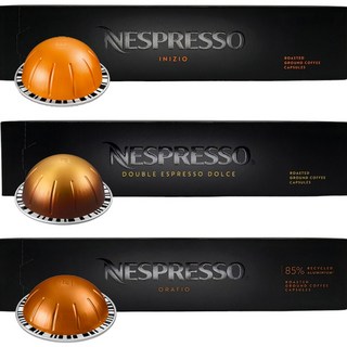 네스프레소 버츄오 캡슐커피 마일드 셋트구성 (이니지오 / 오라피오 / 돌체), 3개, 10개입, 65mg