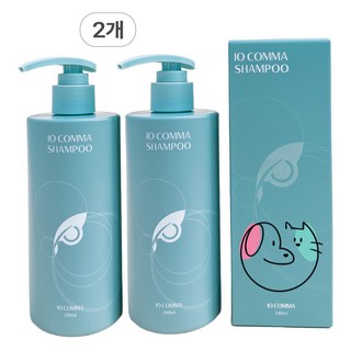 강아지 샴푸 저자극 천연 세정 얼굴 발 비듬 각질 습진 볼륨 아이오콤마 PDRN, 2개, 290ml