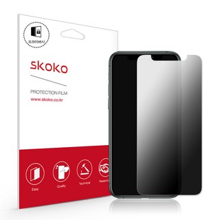스코코 아이폰11 프로 프라이버시 강화유리 액정보호필름, 1개