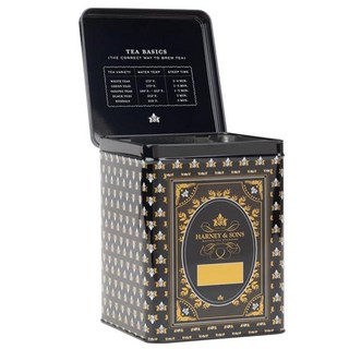 Harney & Sons 핫 시나몬 스파이스 티 & 홍차 용기 세트 (50개입 티백 & 보관용 틴케이스 포함), 1개, 140g