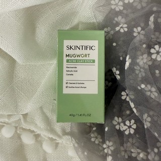 SKINTIFIC艾草火山泥清潔面膜棒，深層清潔毛孔控油淨化，公司貨, 1個, skintific艾草固體泥膜棒40g, 40g