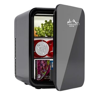 LADUTA 拉布塔 車載冰箱 小型迷你冰箱 10L 18L 20L小冰箱 保冰箱 冷藏箱 保鮮箱 迷你家用冰箱, 10L單核無數顯黑色, 黑色, 拉布塔車載冰箱