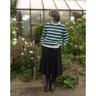 24FW [가격인하]블랙 저지 밴딩 플레어 스커트 HSSK4D804BK