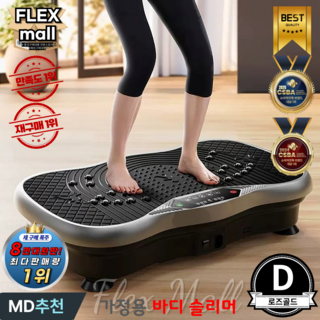 플렉스몰 덜덜이 가정용 다이어트 유산소 실내운동 홈트 전신 전동 진동 운동기구 바디슬리머, D