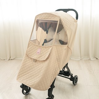 마롤로뜨 빌리지 유모차 방한커버 방풍커버 방수커버 범용 부가부 줄즈 트라이크 디럭스 절충형, 1개, 방한(패딩)커버_마롱이(베이지)