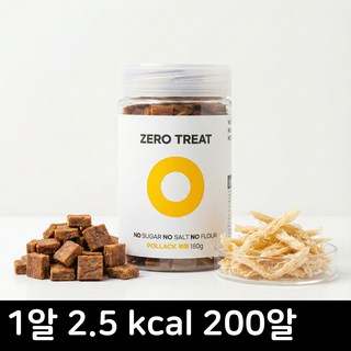 제로트릿 강아지 저칼로리 다이어트 간식, 북태평양 북어, 180g, 1개