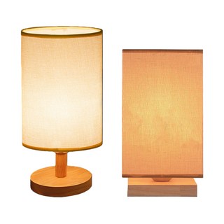 日式風格床頭燈，BSMI認證，簡約設計，適用於床頭、臥室、裝飾, 圓筒 中型 開關款 (附燈泡)