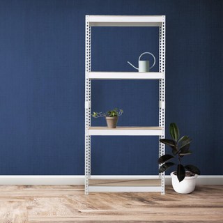 아트박스/스피드랙 스피드랙 무볼트 조립식 선반 4단 700 x 400 x 1800, 블랙:9mm 양면코팅 보드