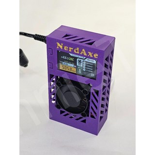 NerdAxe 礦機 中文顯示 600G 算力, 紫色外殼含主機