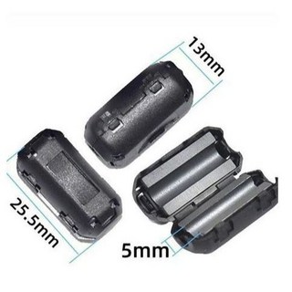 濾波器 濾波磁環 消除雜訊 抗干擾隔離器 抗干擾濾波磁環 圓筒型磁環 卡扣可拆式磁環 線上濾波器 突波抑制器, 1個, 內徑5mm扣式磁環批發價, 內徑5mm扣式磁環批發價