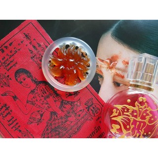 泰國帶回【九尾狐 狐仙】旺桃花 魅力十足 天然瑪瑙 白橘雙色玉瓍 巧色巧雕 墜子, 1個