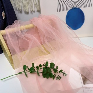 CRT 008 탐나요 촘촘한 망사 원단 무지 투투 패브릭 샤샤 대폭 천 드레스 모기장, 1개, 연핑크