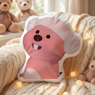Loopy 異形造型抱枕，卡通床頭沙發靠墊，生日禮物, 1個, 泡澡45