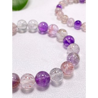 【然杉珠寶】超七 水晶 手鍊 手串 紫色水晶 白色水晶 粉色水晶 全能 招財 愛情 人緣 貴人 平衡七脈輪『MP006』