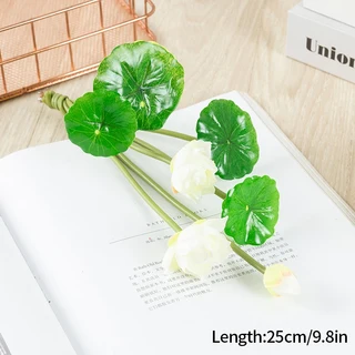 시뮬레이션 연꽃 수련 EVA 인공 화분에 심은 부처님 홀 가구 어항 장식 영원한, 02 A-White, 1개