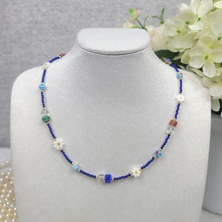 카라걸스 여름패션 목걸이 비즈 담수진주 원석목걸이