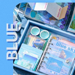 스크랩북 다이어리 꾸미기 다꾸 세트 패키지, 블루스카이 - 블루