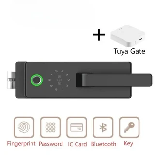 스마트 지문 잠금 장치 실시간 해제 기록 표준 방법 비밀번호 IC 카드 키 유리 파티션 도어, 01 G6 add Tuya Gate