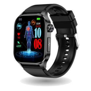 [액션맨 글루코워치 ET 블랙실리콘 착용 모습]