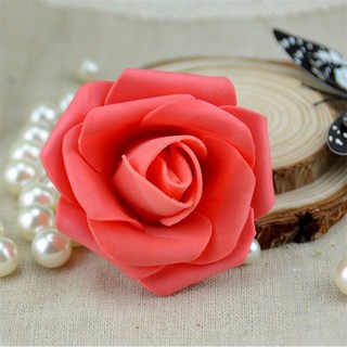 嗨購 F 7公分仿真PE玫瑰花頭，適用於七夕情人節、婚慶場合的花束包裝, 紅, 1個