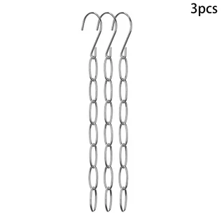 〔CC55〕1/5pcs 효율적인 의류 보관을 위한 스테인레스 스틸 옷 걸이 주최자 공간 절약형 접이식 랙, 05 silver-3