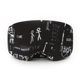 滑雪鏡收納套，山峰設計，柔軟保護，輕巧便攜, 塗鴉, 1個