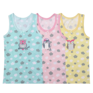 온웨어 여아용 순면 런닝 큐티부엉이 3종 세트