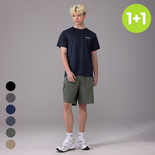 1+1 에버라스트 남자 반바지 4.5부 여름 카고 팬츠