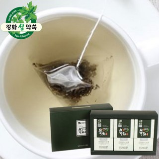 강화 쑥차 선물세트 유기농 강화약쑥 원료 약쑥차 발효쑥차, 3개, 30티백, 10티백