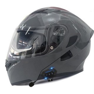 요타치 블루투스 시스템 헬멧 바이크 배달용 3XL 오픈페이스 하이바 핼맷, 그레이