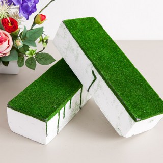 직사각 스티로폼 오아시스 대체 그린 고강도 30x10x7cm 인테리어 장식 소품 꽃꽂이 만들기 재료 diy, 그린직사각스티로폼, 1개