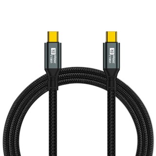 USB 3.2 GEN2 20Gbps C타입 외장 하드 메모리 데이터 고속 충전 케이블 PD 100W, 1개, 200cm, 블랙