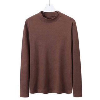 德絨保暖衛生衣 大尺碼刷毛長袖上衣 男款休閒內衣打底衫 厚磅T恤 秋冬防風防寒內搭毛衣