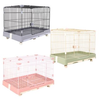 艾爾發寵物 室內大尺寸寵物籠 狗籠 狗窩 寵物籠 豪華天窗 加固雙門 抽屜式, 深秋灰, 1個