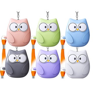 포커스 캐릭터 부엉이 호신용경보기 호신용 라이트 비상등 호신용품 여성 아동, 부엉이호신용경보기-블랙, 1개