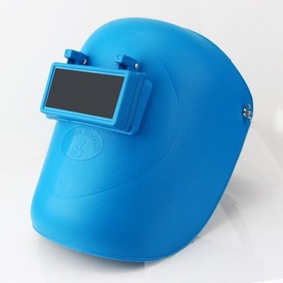 頭戴式翻蓋電焊面罩，氬弧焊二保焊電焊防護面罩，公司貨可開票, 1個, 台式蓝色面罩, 台式蓝色面罩
