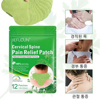 쑥 온열 패치 허리 목 무릎 찜질 패드 혈액순환 통증완화 부드러운 피부접착, 목 파스, 2개