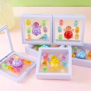 迷你拉桿箱 展示盒 迷你擺件收納 行李箱首飾收納盒 小烏龜收納 擺件 桌面整理盒 飾品收納 小物收納, 1個, 白色PU盒✨展示盒