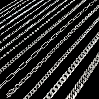 와이티지 style_084 써지컬스틸 체인목걸이 빈티지목걸이 반지줄 군번줄 여자 남자 커플 데일리