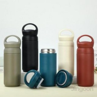 손잡이 보온병 350ml 단체텀블러, 블랙