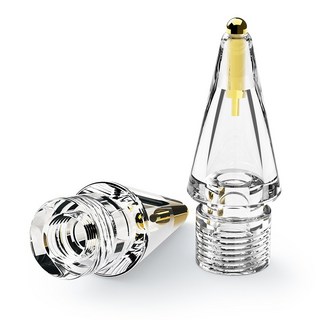 elago Apple Pencil 筆尖 Pencil 金屬筆頭 第1代/第2代/USB C/Pro 相容, 1個, 透明