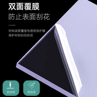 高透明塑料板 PC耐力板 亞克力 PVC 有機玻璃板 陽光隔板 DG125A, 200*500毫米,2毫米