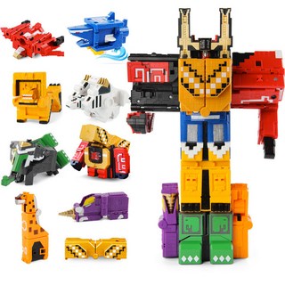 변신 와일드킹 오션엠페러 애니멀포스 장난감 풀세트, 1개, 호랑이 대장 블록 456