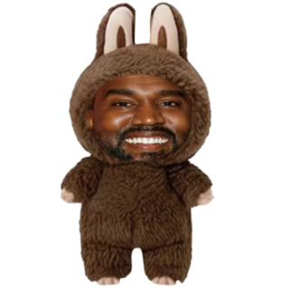 칸예예 칸부부 예부부 병맛 인형 키링, 1개, 브라운-예부부